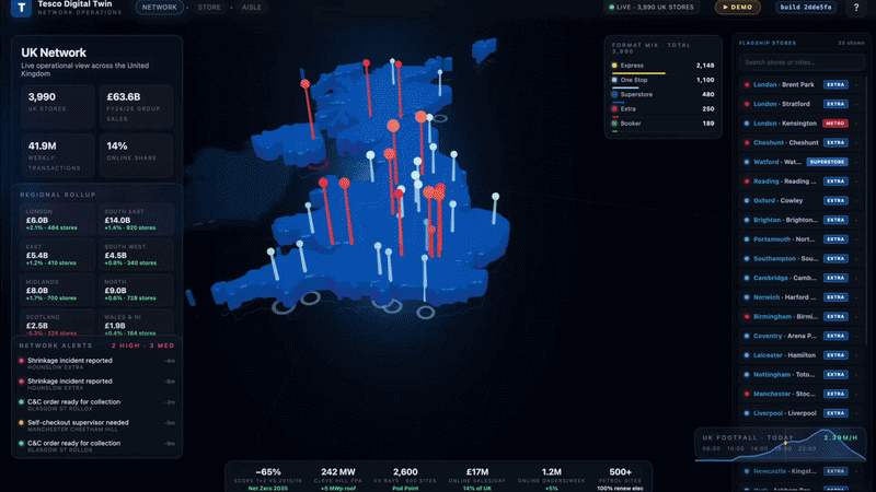 British Airways travel planner — globe view